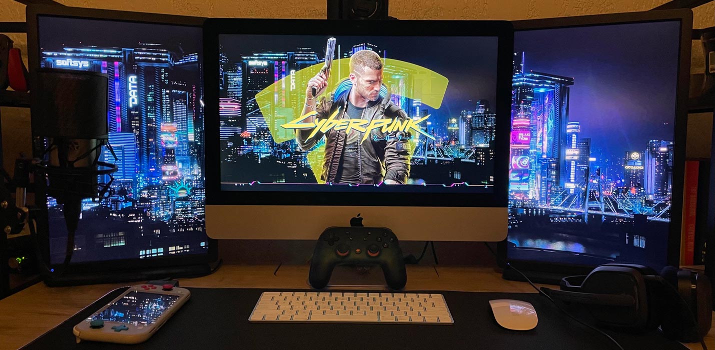 Playing Cyberpunk 2077 with Google Stadia in Mac