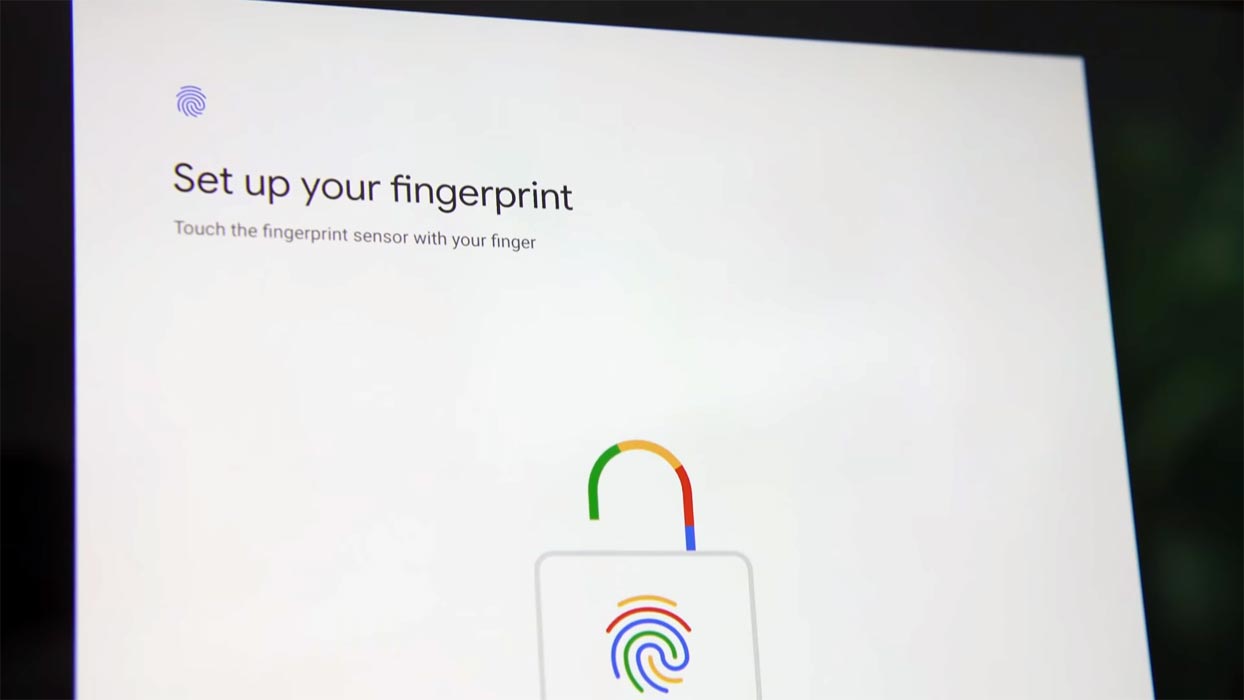 Samsung Galaxy Chromebook 2 Setup Fingerprint