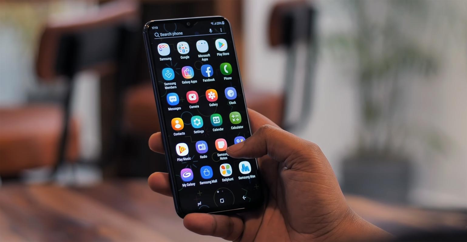 Samsung Galaxy M20 App Menu Screen