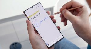 Samsung Galaxy Note 20 with S Pen Writing