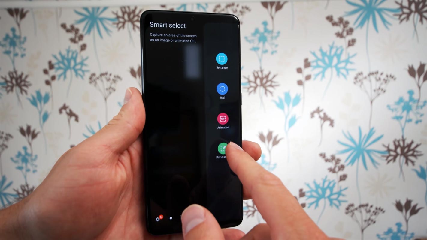 Samsung Galaxy S20 Plus Shortcut Options
