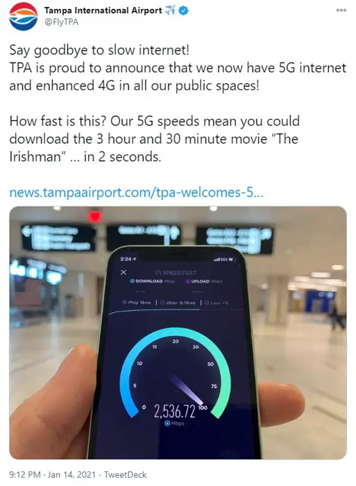 AT&T 5G Plus available in the US Airports
