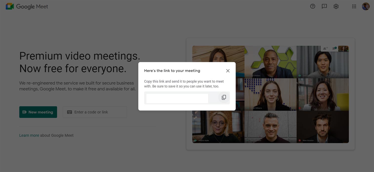 Google Meet Create Later