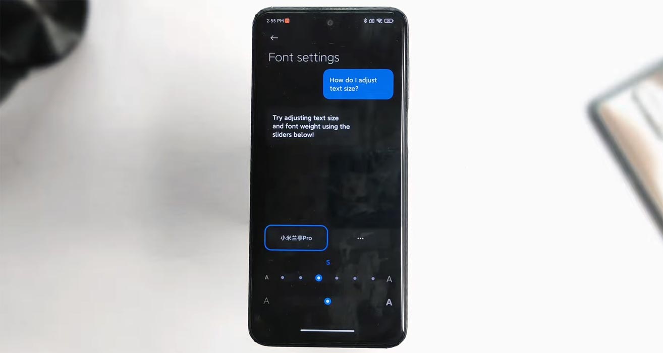 MIUI 12.5 Font Size Adjust