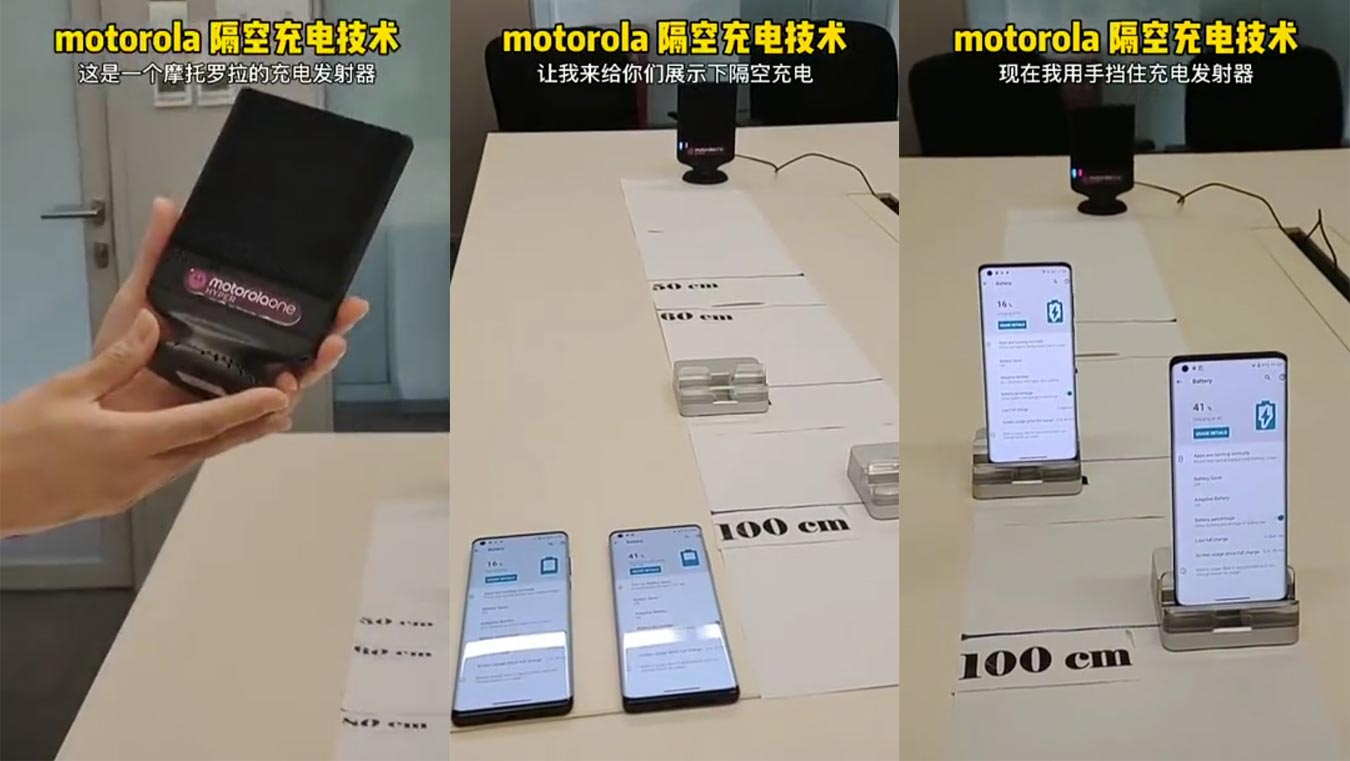 Motorola Wireless Charging through Air