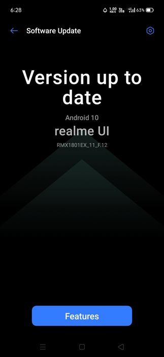 Realme 2 Pro Android 10 Firmware OTA Screenshot