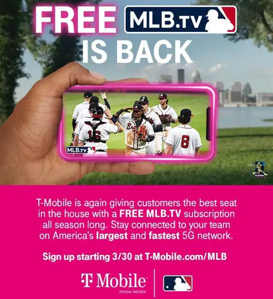 2021 Year MLB Subscription with T-Mobile Tuesdays