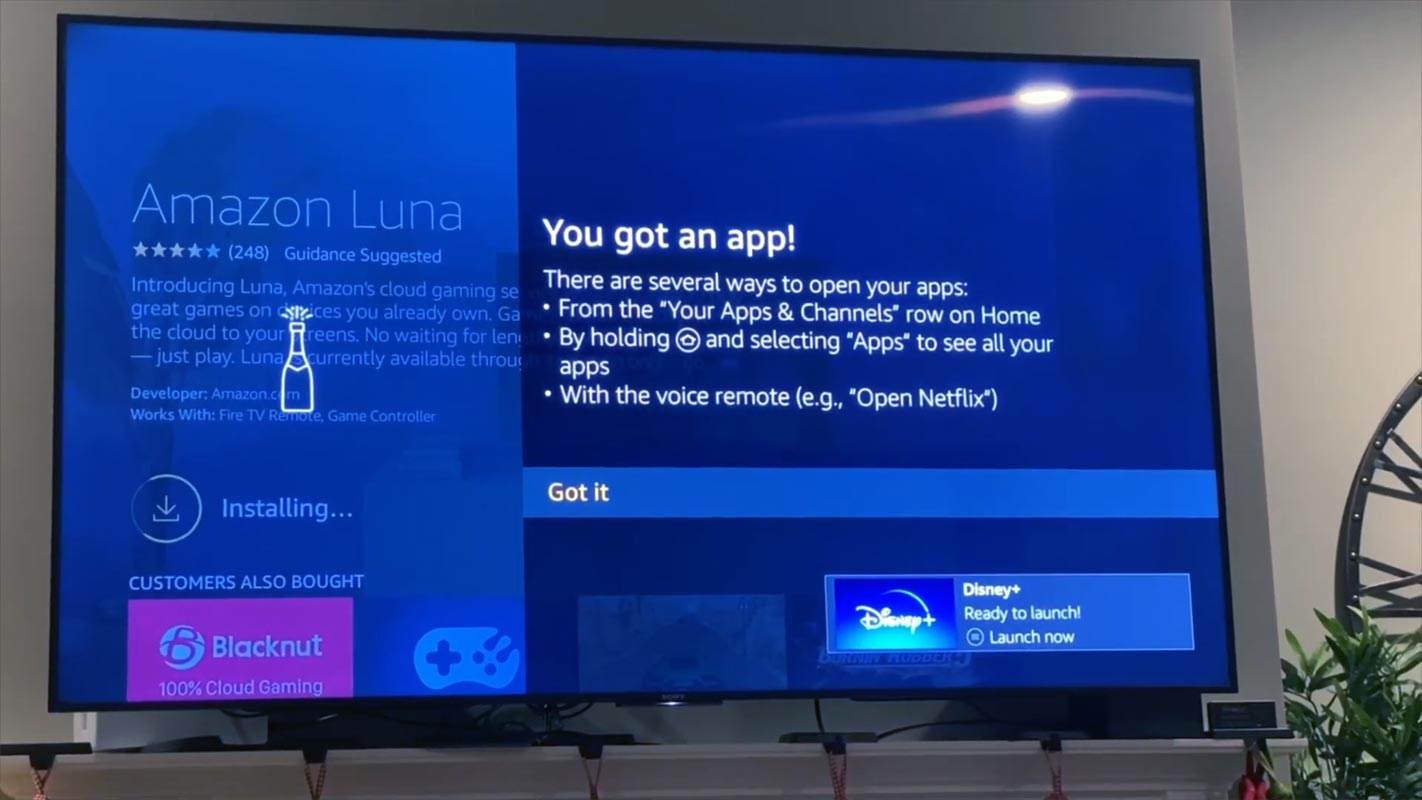Amaozn Luna App Installation in Fire TV