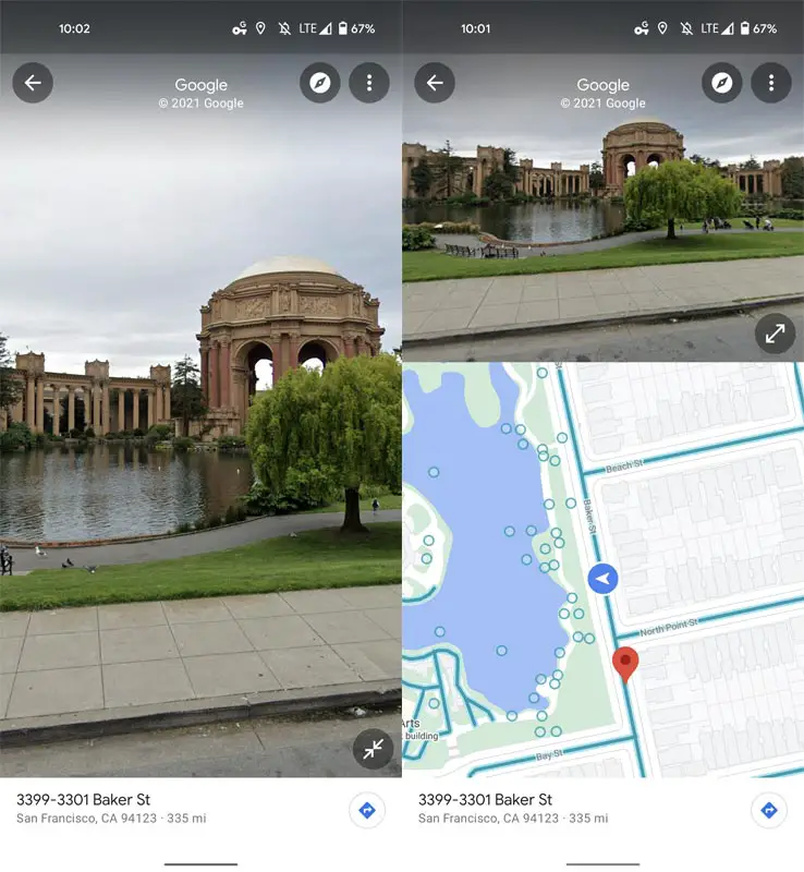 Google Maps Split Screen UI in Android