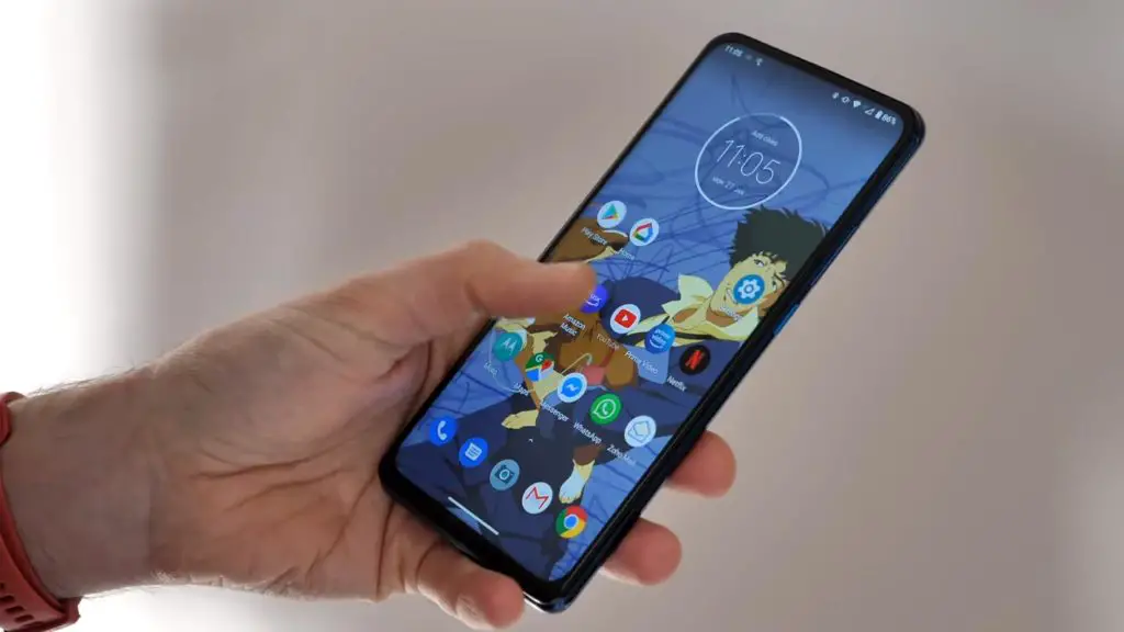 Moto One Hyper Unlocked Home Screen in Hand