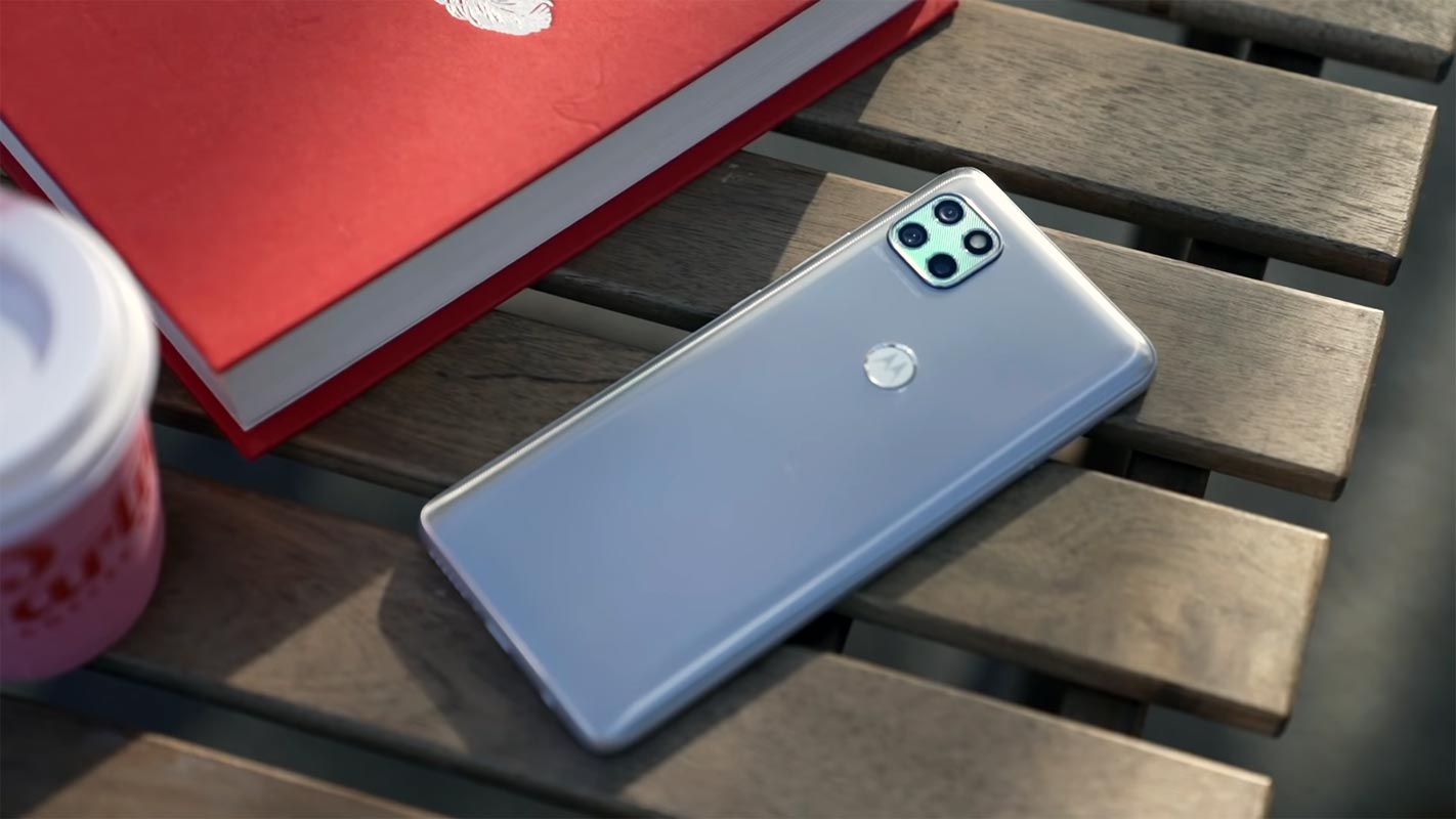 Motorola One 5G Back Side on the Table