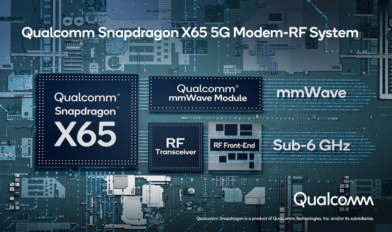 Qualcomm Snapdragon X65 5G modem Components