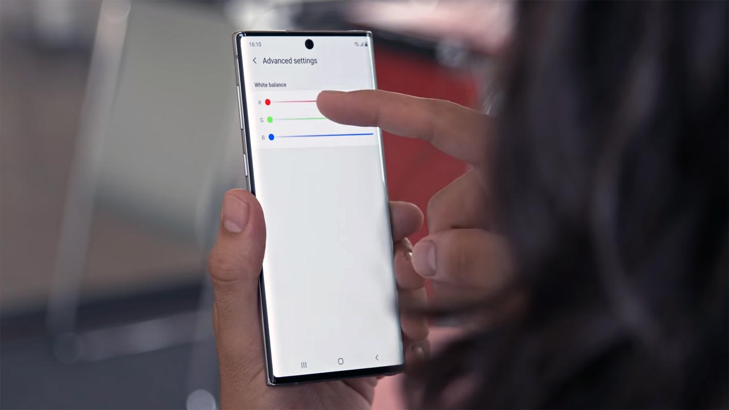 Samsung Galaxy Note 10 Display Adavanced Settings