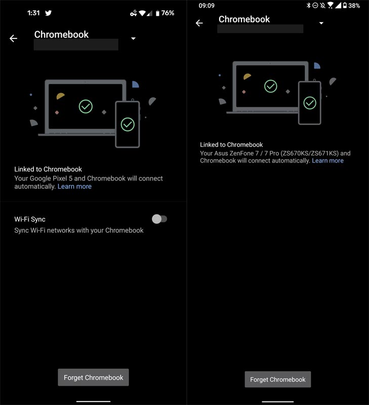 Wi-Fi Passwords Sync from Android Mobile with Chromebook