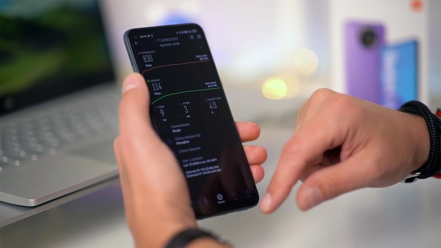 Xiaomi Redmi Note 9T 5G Speedtest