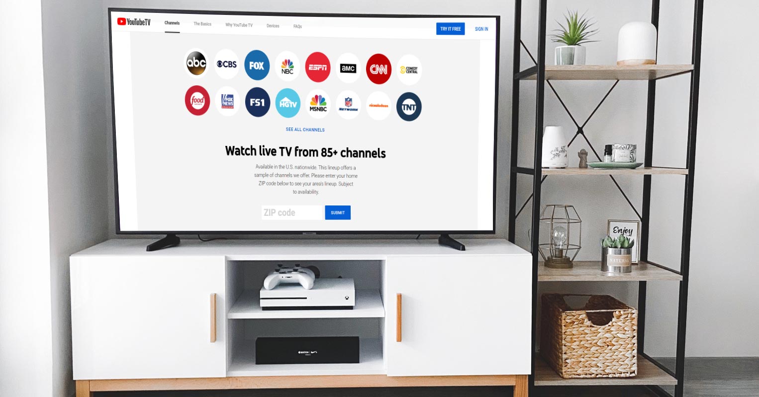 YouTube TV Welcome Screen on Android TV