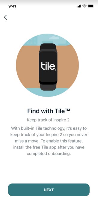 Fitbit Inspire 2 with the Tile App