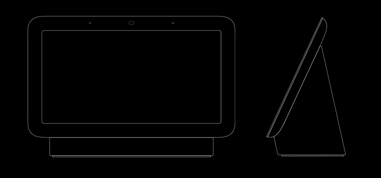 Google Nest Hub 2nd Gen Front and Side View