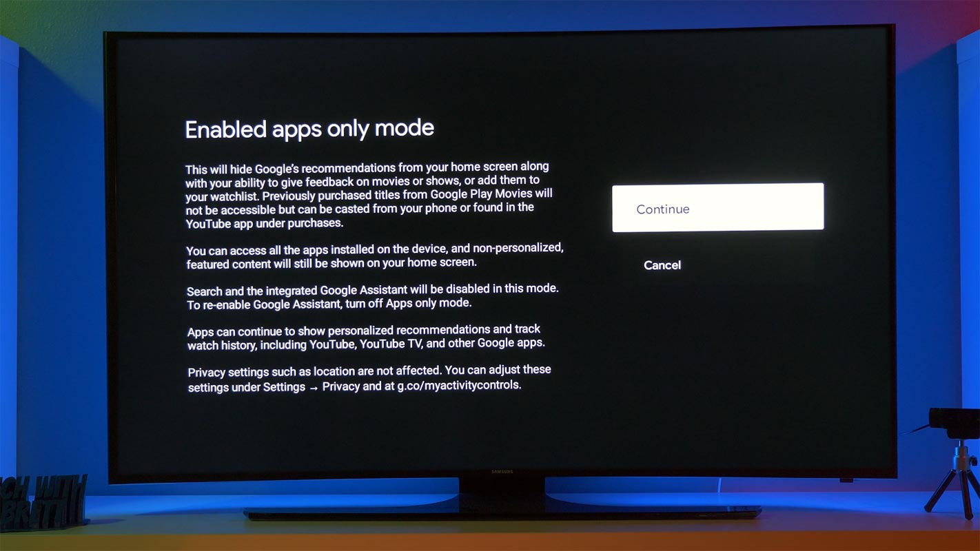 Google TV Chromecast Apps Only Mode