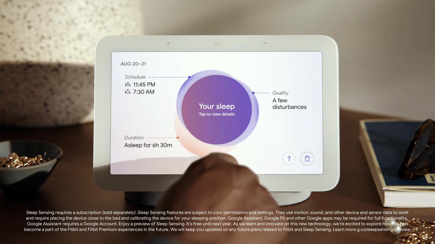 Soli Sleep Sensing Google Nest Hub 2nd Gen