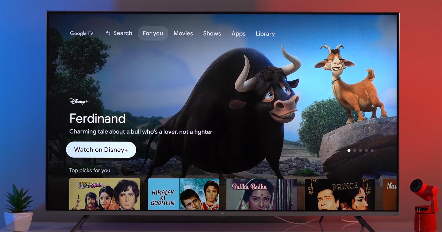 Google TV Chromecast With Ferdinand Display Screen