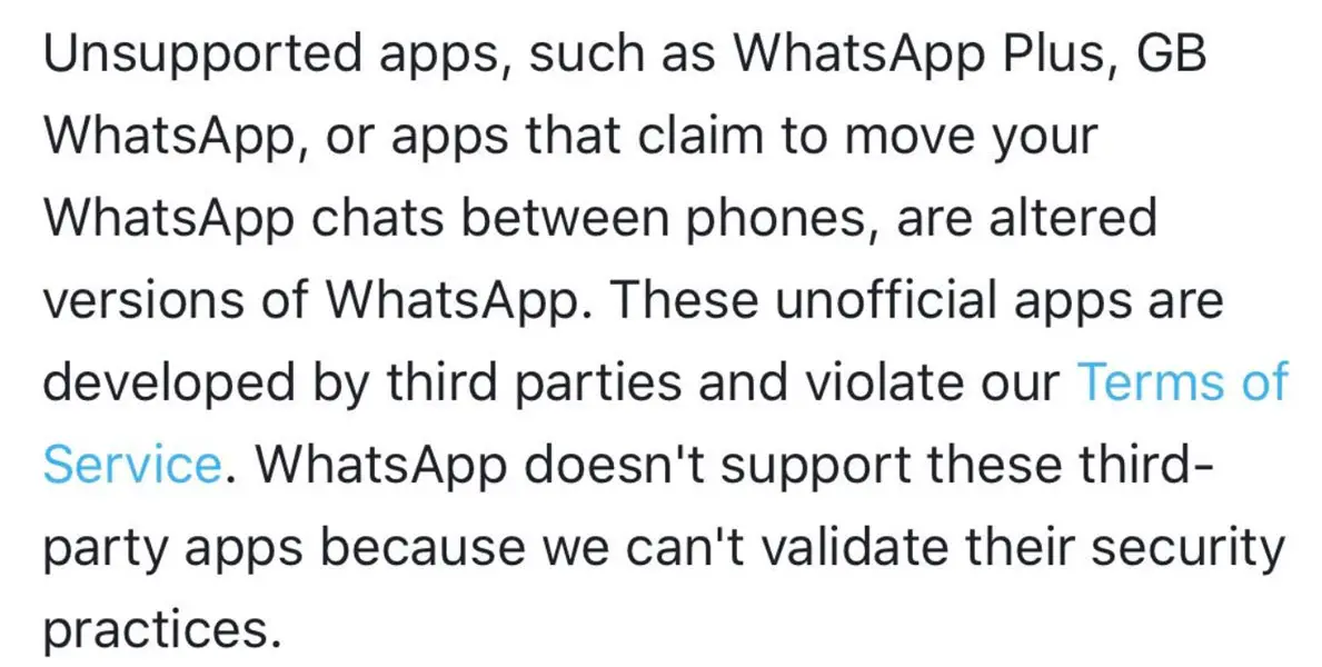 WhatsApp Migration Terms and Conditions