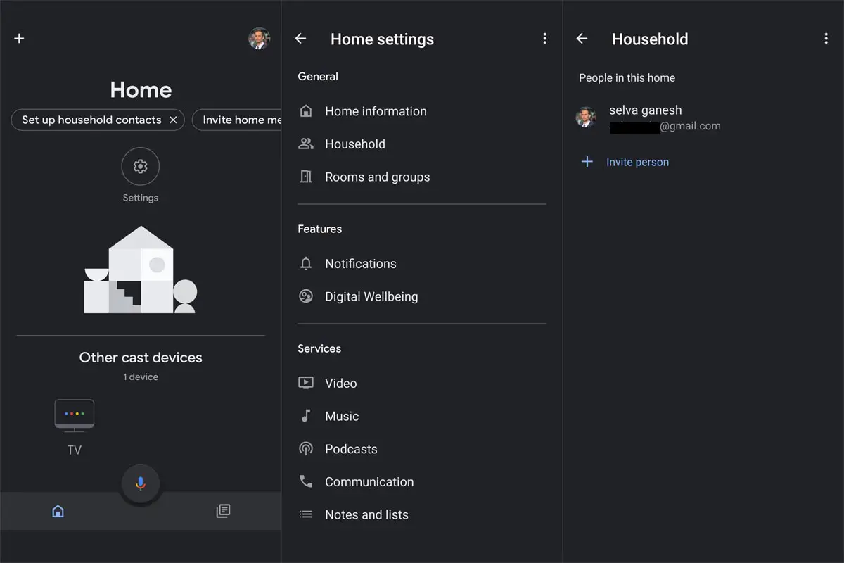 Add Family Members to Google Home