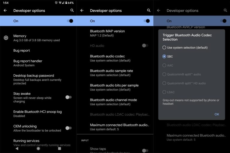 How to activate apt-X HD, SBC, AAC, and LDAC Bluetooth Audio Codecs in ...