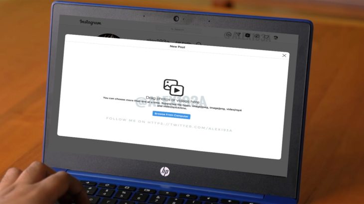 Instagram Desktop Post in Chromebook