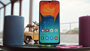 Samsung Galaxy A30 Home Screen with Candles
