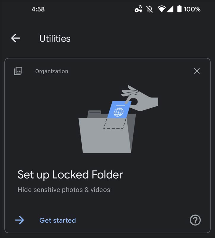 Google Photos Locked Folder Notification