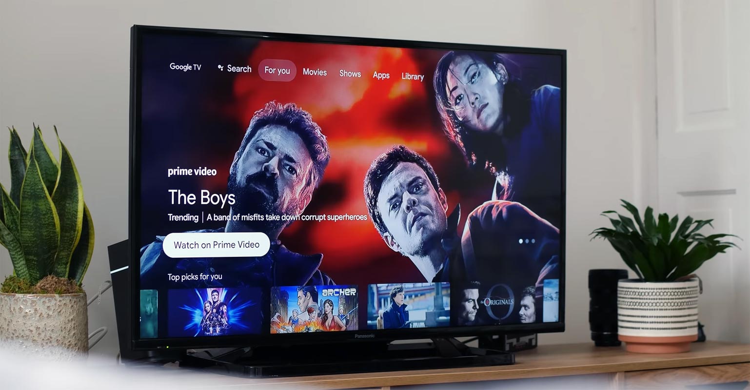 Google TV Chromecast Home Page with Multi User Profile