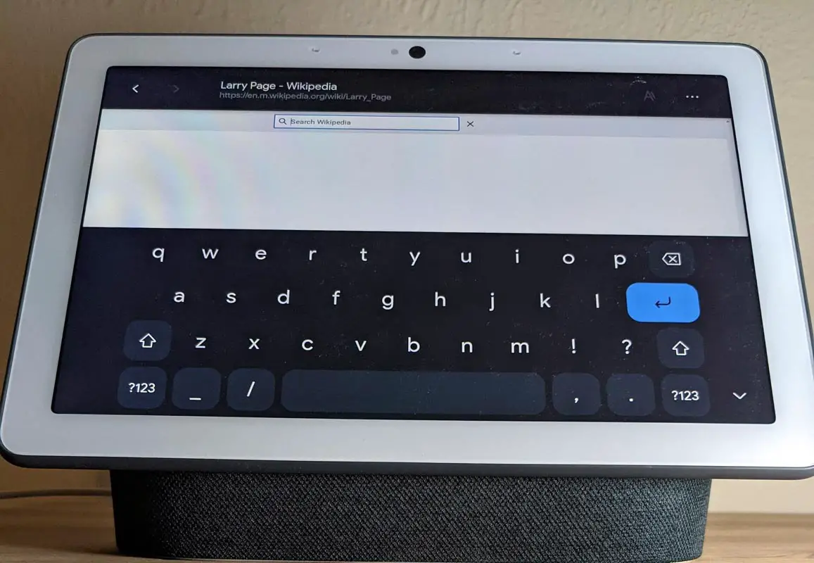 Standalone Browser with Keyboard Google Nest Hub