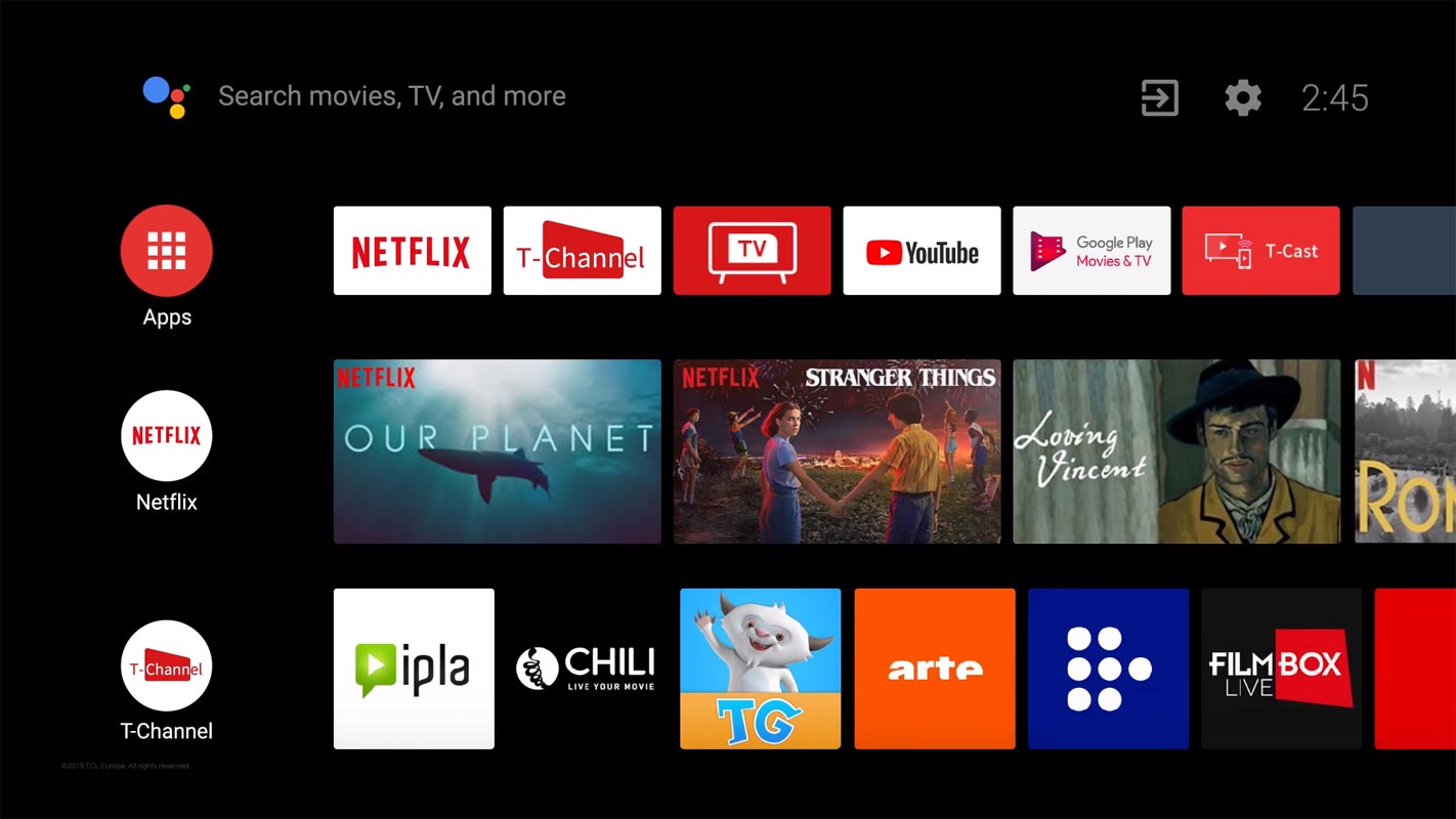 TCl Android TV Custom Old UI