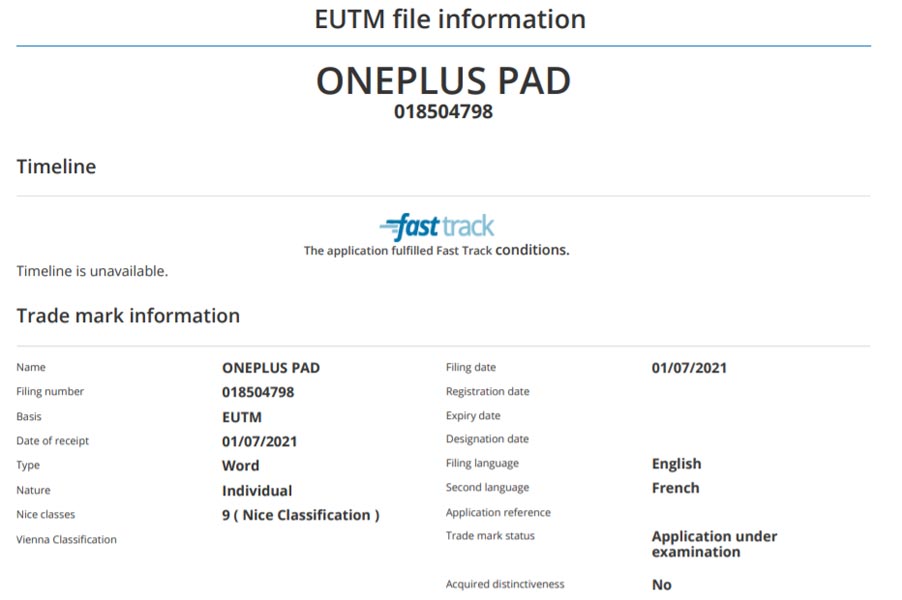 OnePlus Tablet OnePlus Pad Offiicial Information