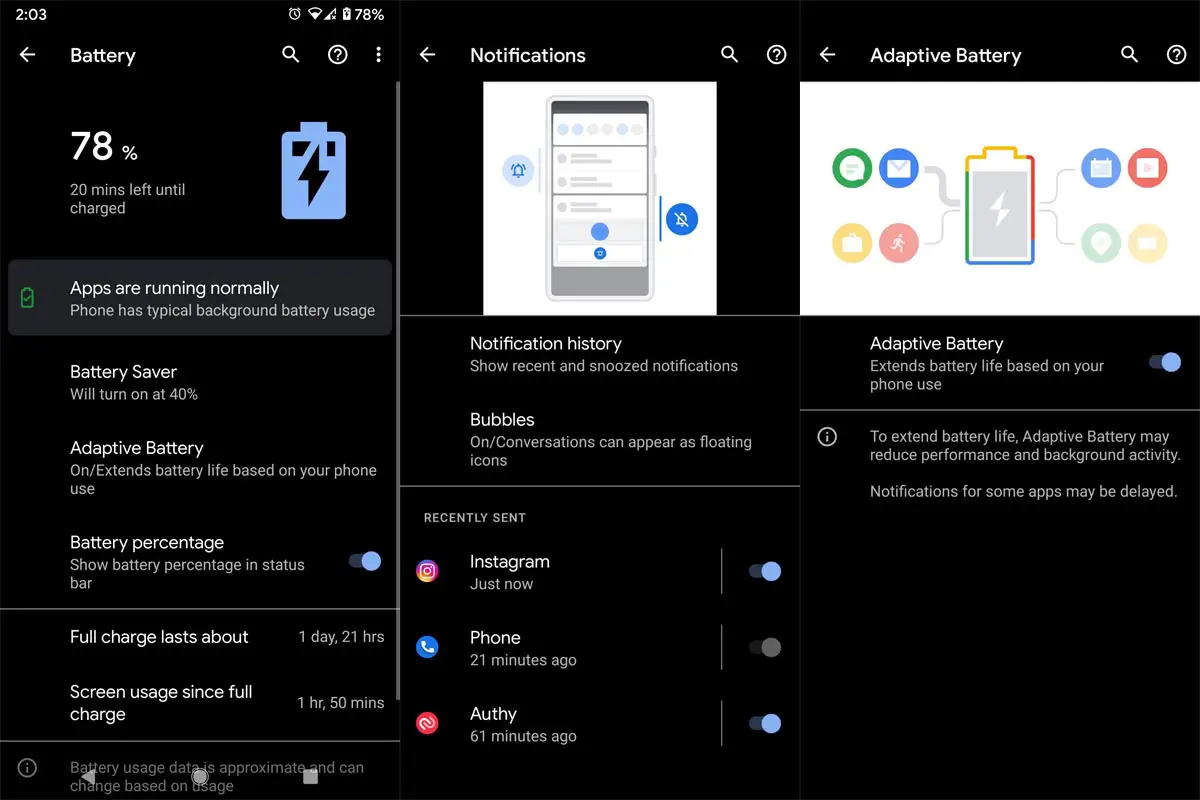 Android Battery Optimization Adaptive Battery