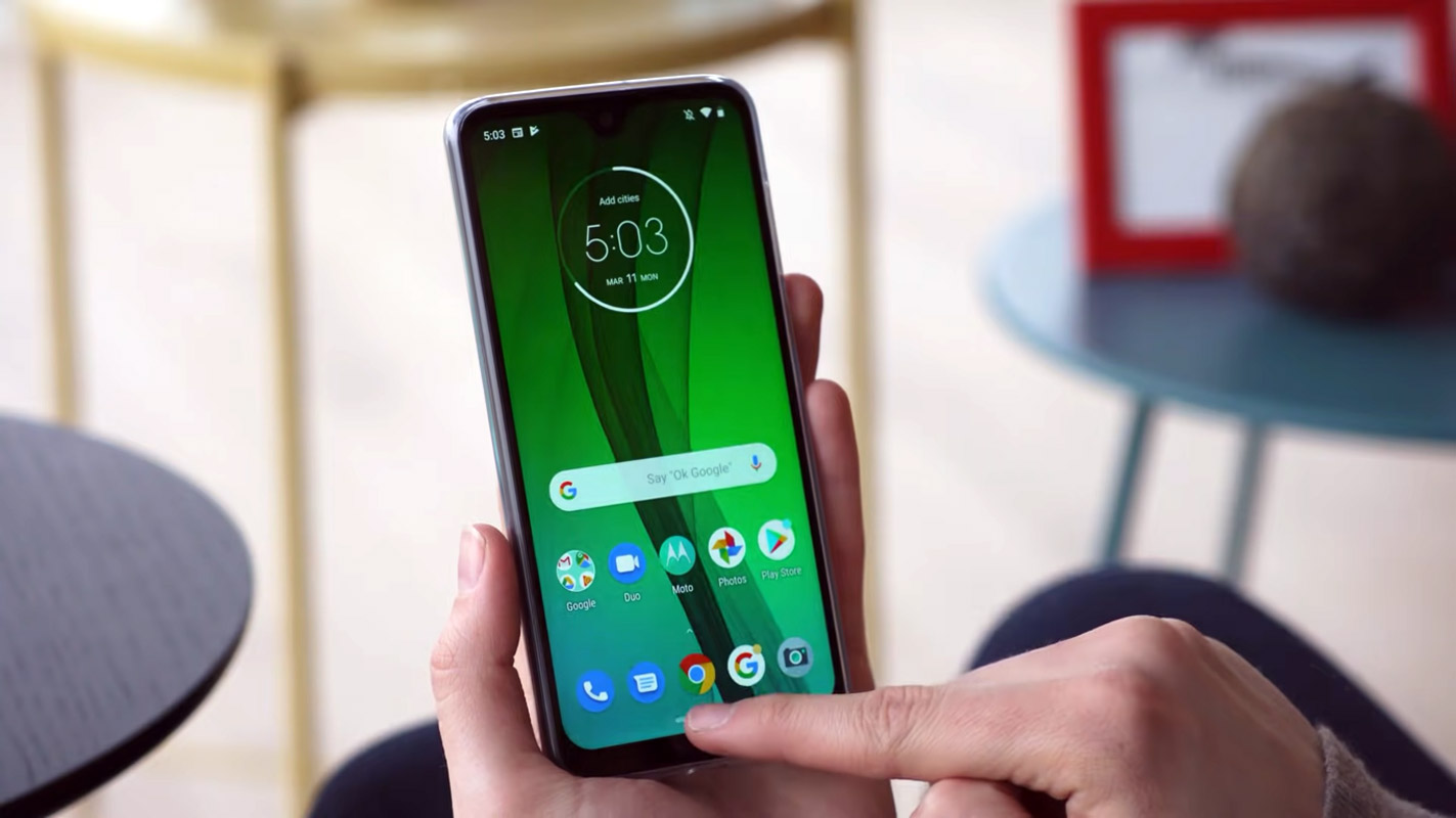 Motorola Moto G7 Play unlock screen