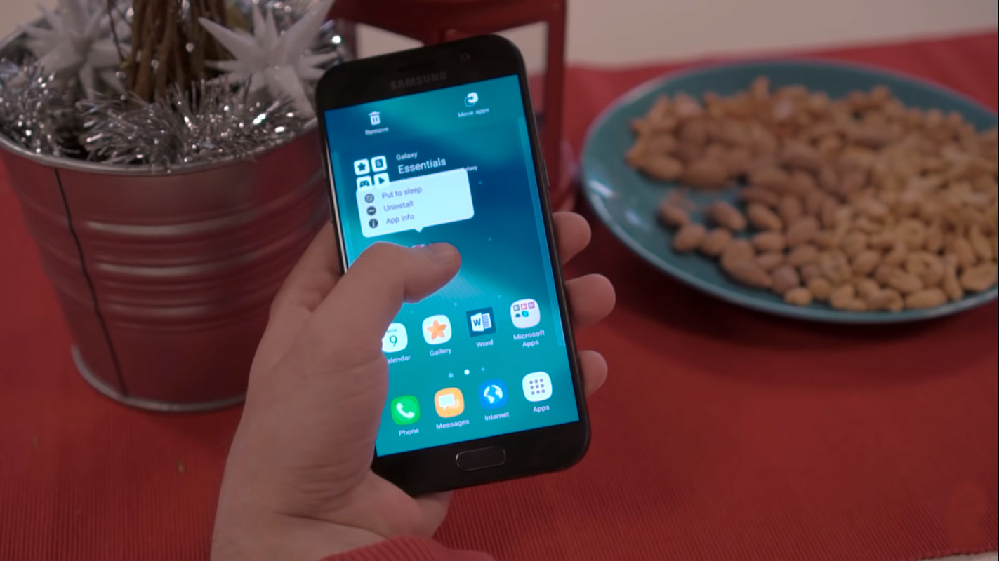 Samsung Galaxy A5 app select