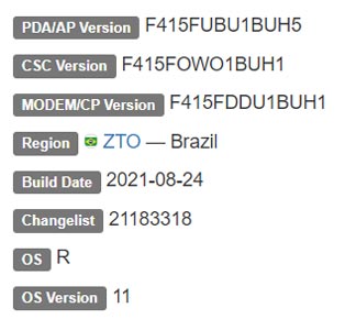 Samsung Galaxy M21s Android 11 Firmware Details