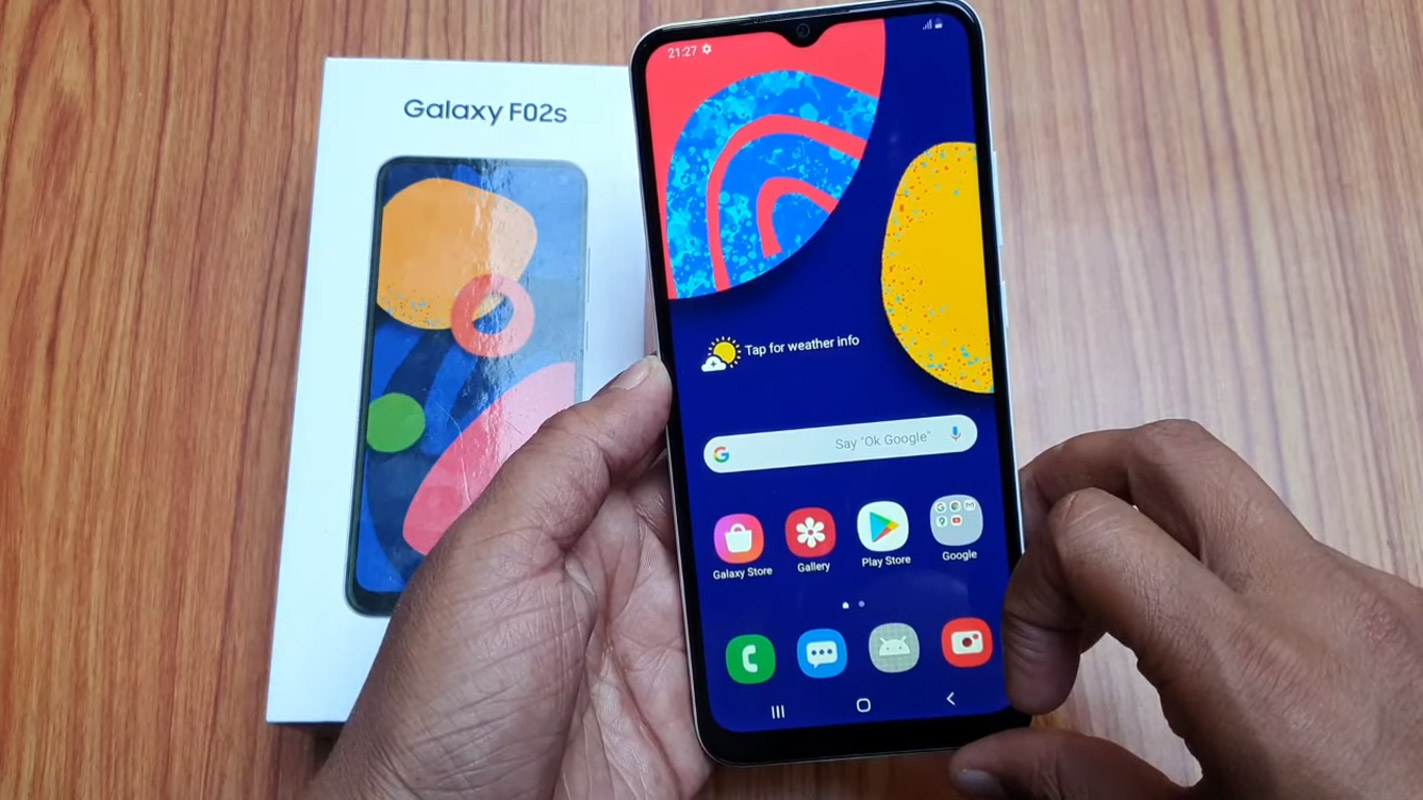 samsung galaxy f02s home screen