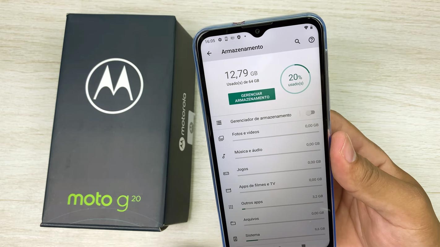 Moto G20 Android 11 Storage Options