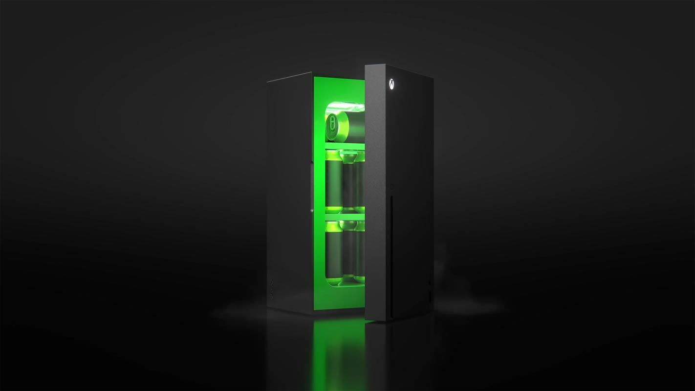 Xbox Mini-Fridge in Open Position