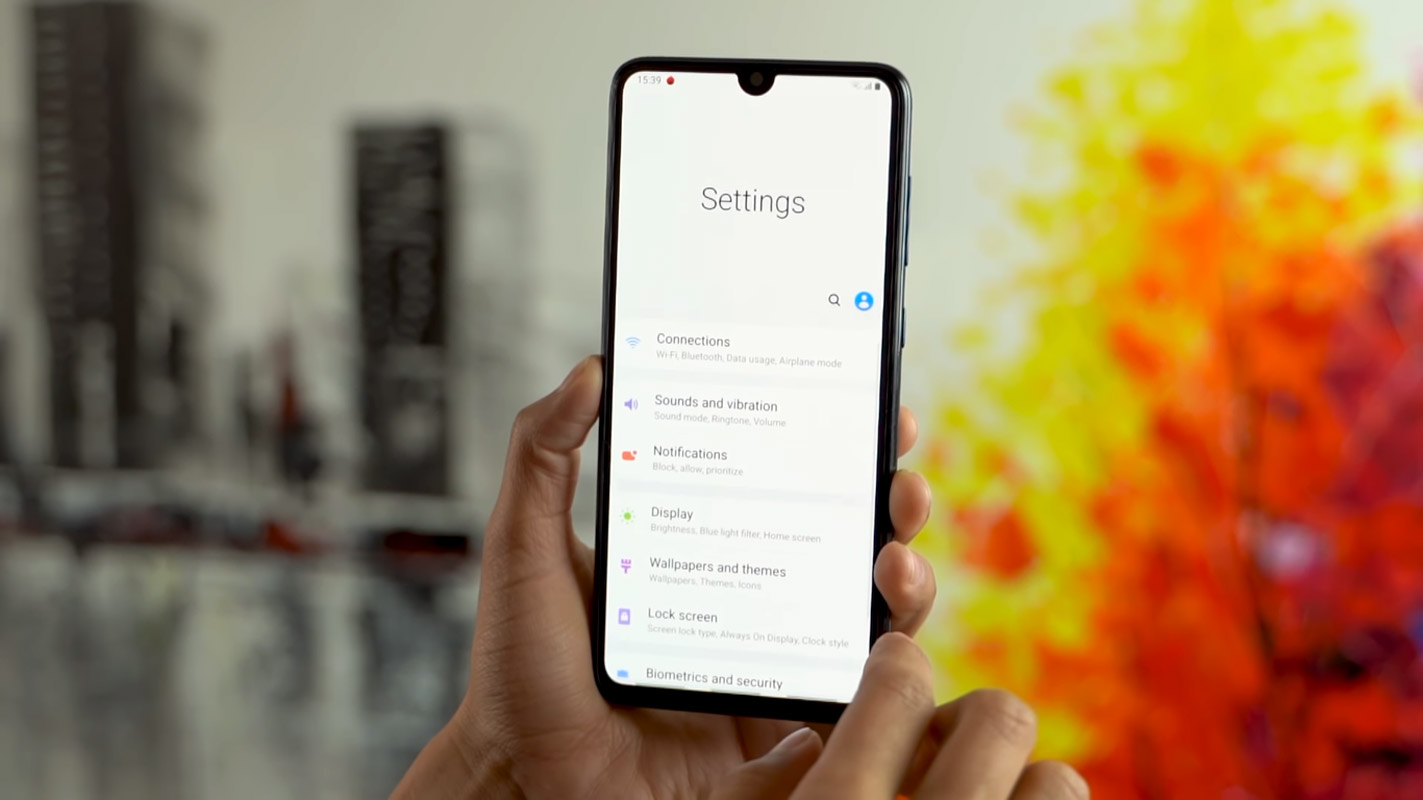 samsung galaxy a70s settings