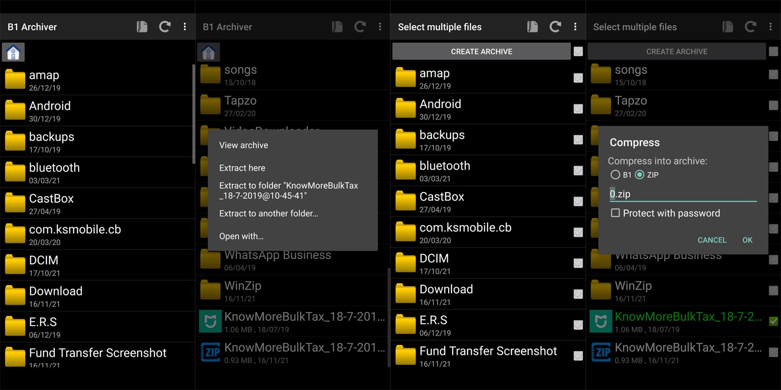 B1 Archiver App Screenshots