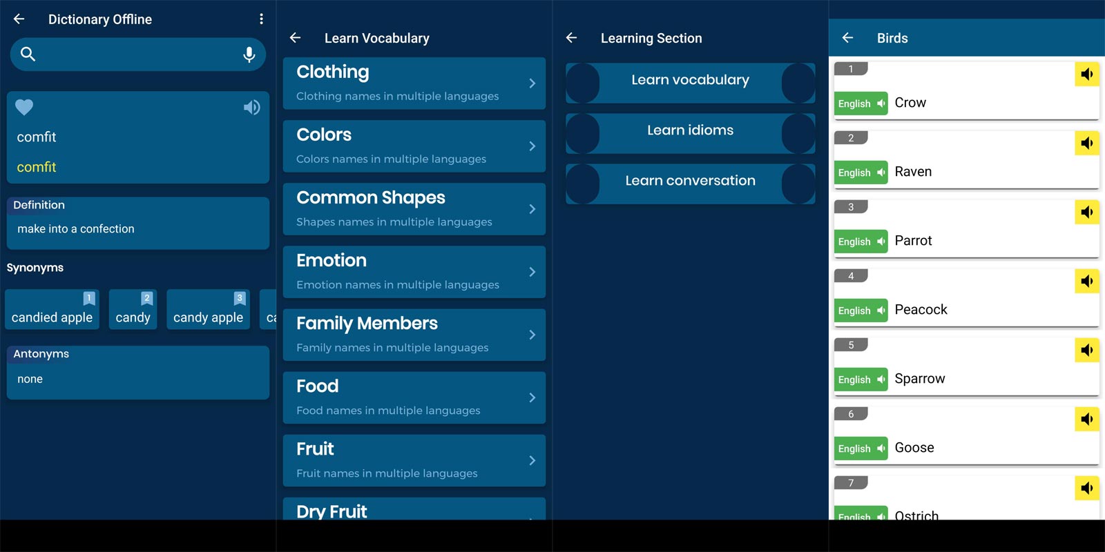 Free dictionary offline App Screenshots