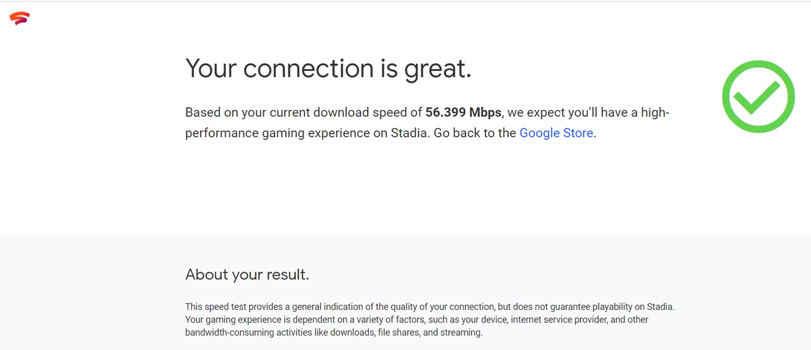 Outriders Stadia Speed Test Check