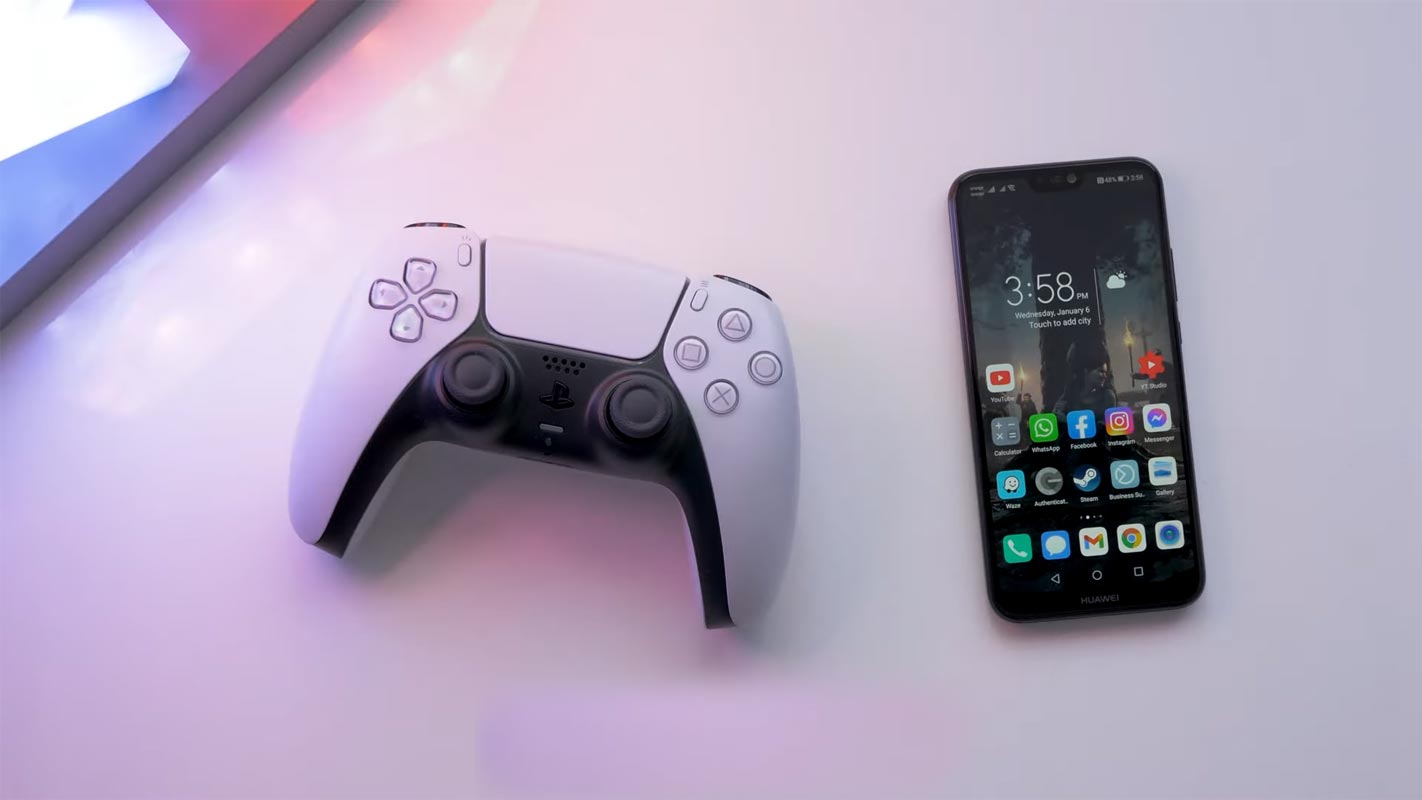 PS5 DualSense Controller with Android 12 Mobile