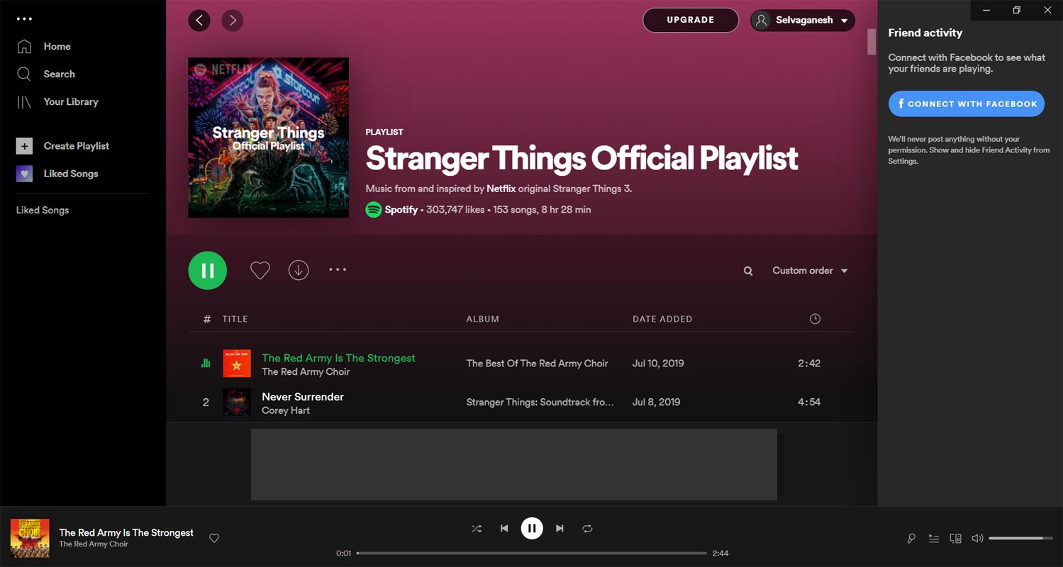 Stranger Things Playlist Spotify Windows App