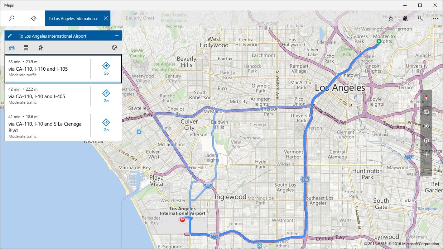 Windows Map App Screenshots