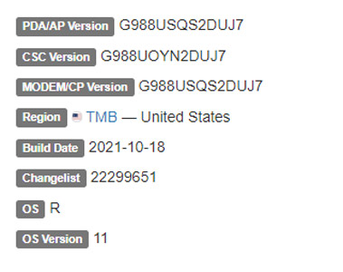 samsung galaxys20 ultra android 11 t-mobile firmware details